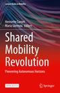 Titel: Shared Mobility Revolution. Autoren: Henriette Cornet, Maria Gkemou. Bunte Linien auf rotem Hintergrund.