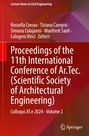 : Proceedings of the 11th International Conference of Ar.Tec. (Scientific Society of Architectural Engineering), Buch