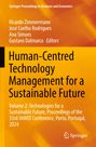Titel: Human-Centred Technology Management for a Sustainable Future. Farbverlauf: Orange zu Gelb. Springer-Logo unten.