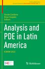 Das Cover zeigt den Titel "Analysis and PDE in Latin America", mit den Editoren Duván Cardona und Brian Grajales.