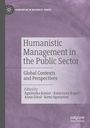 Text: "Humanistic Management in the Public Sector: Global Contexts and Perspectives". Cover in Lila mit Logo.