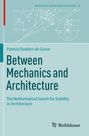 Buchcover mit geometrischen Zeichnungen, Titel: "Between Mechanics and Architecture". Autor: Patricia Radelet-de Grave.