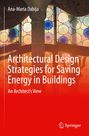 „Architectural Design Strategies for Saving Energy in Buildings“ von Ana-Maria Dabija, mit buntem Mosaikfenster im Hintergrund.
