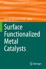 Text: "Topics in Organometallic Chemistry 75", "Luis M. Martínez-Prieto Editor", "Surface Functionalized Metal Catalysts", Springer-Logo. Orange und dunkelgrüne Farbfläche.