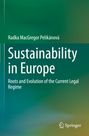 „Sustainability in Europe“ von Radka MacGregor Pelikánová. Grüner Hintergrund, Springer-Logo unten.