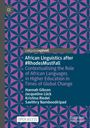 Cover von "African Linguistics after #RhodesMustFall". Purpur-blaues Muster, Titel und Autoren: Hannah Gibson, Jacqueline Lück, Kristina Riedel, Savithry Namboodiripad. "Open Access"-Hinweis unten.