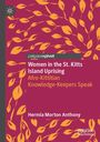 „Women in the St. Kitts Island Uprising“. Bunte Blätter auf violettem Hintergrund, kleines dunkelgraues Logo.