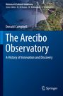 Titel: "The Arecibo Observatory: A History of Innovation and Discovery." Oben ist eine Luftaufnahme des Observatoriums. Links unten ist ein Springer-Logo.