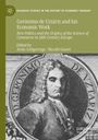 Buchtitel über Uztáriz' ökonomische Arbeit. Illustration eines Porträts mit historischer Figur in Rundrahmen.