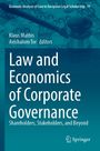 Law and Economics of Corporate Governance. Hintergrund: Euro-Geldscheine und Richterhammer. Springer-Logo unten.