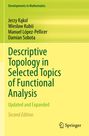 „Developments in Mathematics“, Autoren: Jerzy Kąkol, Wiesław Kubiś, Manuel López-Pellicer, Damian Sobota. „Descriptive Topology in Selected Topics of Functional Analysis. Updated and Expanded. Second Edition.” Springer-Logo unten rechts. Heller, gelber Hintergrund.