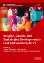Cover des Buches “Religion, Gender, and Sustainable Development in East and Southern Africa” mit bunten Stoffrollen.