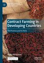 Der Text beschreibt ein Buch über Vertragslandwirtschaft in Entwicklungsländern. Hintergrund: rote Chilischoten und Jutesäcke.