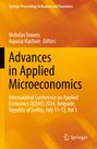 "Advances in Applied Microeconomics" auf orangefarbenem Hintergrund mit Namen der Herausgeber und Konferenzdetails.