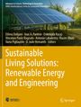 Titel: "Sustainable Living Solutions: Renewable Energy and Engineering". Hintergrund zeigt Solarpaneele in grüner Umgebung.