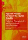 Text: "Nigerian Political Parties in the Fourth Republic. Evolution, Characteristics and Dynamics of Transformation. Babayo Sule." Hintergrund: Gelb-Rot mit abstrakten Linien.