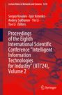 : Proceedings of the Eighth International Scientific Conference "Intelligent Information Technologies for Industry" (IITI'24), Volume 2, Buch