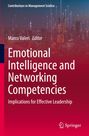Buchtitel: "Emotional Intelligence and Networking Competencies". Hintergrund: Stadtansicht mit Datenlinien.