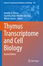 "Thymus Transcriptome and Cell Biology, Second Edition." Blaue und orange farbliche Gestaltung mit Springer-Logo.