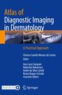 Der Titel lautet "Atlas of Diagnostic Imaging in Dermatology". Darunter Ultraschallbilder und blaue, orangefarbene Grafiken.