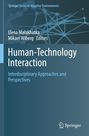 "Human-Technology Interaction", Editoren: Elena Malakhatka, Mikael Wiberg. Illustration: Vernetztes Muster, Blaufarbtöne.