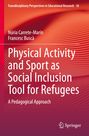 Text: "Physical Activity and Sport as Social Inclusion Tool for Refugees: A Pedagogical Approach". 
Roter Hintergrund mit Muster.