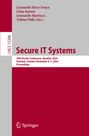 : Secure IT Systems, Buch