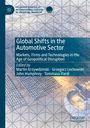 Text: "Global Shifts in the Automotive Sector" von Martin Krzywdzinski et al. Hintergrund: Viele parkende Autos.
