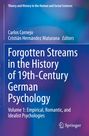 „Forgotten Streams in the History of 19th-Century German Psychology“, Band 1, in blau-lila Farbverlauf. Springer-Logo.