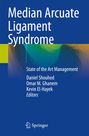 "Median Arcuate Ligament Syndrome: State of the Art Management. Daniel Shouhed, Omar M. Ghanem, Kevin El-Hayek, Editors" in Weiß auf einem blauen Hintergrund mit einem abstrakten Farbverlauf. Springer-Logo unten.