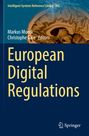 Titel: "European Digital Regulations". Oben Text: "Intelligent Systems Reference Library 265". Springer-Logo unten. Gehirnabbildung oben.