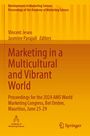 Text: "Marketing in a Multicultural and Vibrant World. Proceedings for the 2024 AMS World Marketing Congress, Mauritius, June 25-29." Gelber Hintergrund mit Logos.