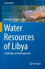 "Water Resources of Libya: Challenges and Management." Hände halten Wasser. Springer-Logo unten.