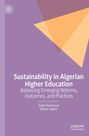 Text: "Sustainability in Algerian Higher Education: Balancing Emerging Reforms, Outcomes, and Practices." Autoren: Salim Bouherar, Sihem Salem. Violetter Hintergrund, geometrische Formen.