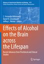 "Effects of Alcohol on the Brain across the Lifespan" in großen weißen Buchstaben. Oberer Teil blau mit neuronalen Strukturen. Springer-Logo.