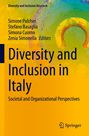 Der Text lautet: "Diversity and Inclusion in Italy". Gelb-blaues abstraktes Design mit Springer-Logo unten.