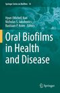 Titel: "Oral Biofilms in Health and Disease". Grüne Hintergrundfarbe mit wissenschaftlichem Biofilm-Muster.
