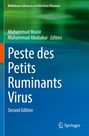 Titel: "Peste des Petits Ruminants Virus". Zweite Edition. Autoren: Muhammad Munir, Muhammad Abubakar. Grüne und blaue Farbverläufe.
