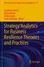 „Strategy Analytics for Business Resilience Theories and Practices.“ Oben sind die Herausgeber Sandeep Kautish, Álvaro Rocha, Ankur Gupta und Sahil Sawhney genannt. Unten ist ein Springer-Logo. Der Hintergrund hat violette und blaue Wellen.