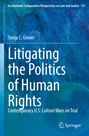 "Litigating the Politics of Human Rights" von Sonja C. Grover, mit einem blauen abstrakten Hintergrund und Springer-Logo.