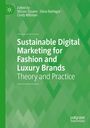 Grünes Buchcover mit Titel: "Sustainable Digital Marketing for Fashion and Luxury Brands: Theory and Practice". Links oben Logo.