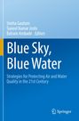 Titel: "Blue Sky, Blue Water". Untertitel: Strategien für Luft- und Wasserqualität. Blaues, minimalistisches Design.