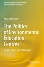„The Politics of Environmental Education Centres. People, Power and Pedagogies.“ Buchtitel auf gelbem Hintergrund mit grünen Tönen.