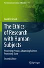 Titel: „The Ethics of Research with Human Subjects“. Autor: David B. Resnik. Verlag: Springer. Grüner und blauer Hintergrund.