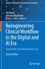 Titel: "Reengineering Clinical Workflow in the Digital and AI Era". Blaues Design mit Vernetzungsmuster.