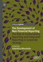 Ein Buchcover mit dem Titel "The Development of Non-Financial Reporting". Lila Blätter auf olivgrünem Hintergrund.