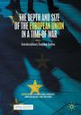 "The Depth and Size of the European Union in a Time of War" steht in Weiß auf einem blauen Hintergrund mit EU-Sternen.