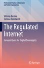 "The Regulated Internet: Europe's Quest for Digital Sovereignty" von V. Bertola und S. Quintarelli, Springer, bunte geometrische Hintergründe.