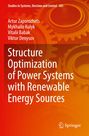 Buchtitel: "Structure Optimization of Power Systems with Renewable Energy Sources". Autoren: Artur Zaporozhets, Mykhailo Kulyk, Vitalii Babak, Viktor Denysov. Rotes Zahnrad-Hintergrund. Springer-Logo unten rechts.