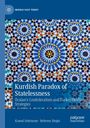 „Kurdish Paradox of Statelessness“ von Kamal Soleimani und Behrooz Shojai. Orientalisches Mosaikmuster in Blau und Gelb.